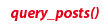Query_posts